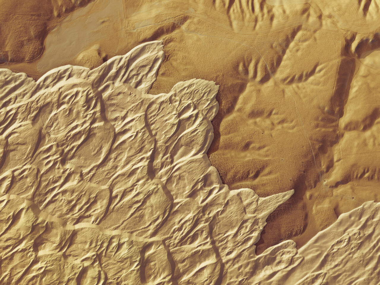 Golden Sand Dunes Aerial View Desert Landscape Wallpaper | Background ...