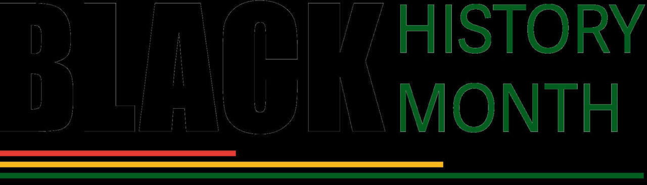 Black History Month banner wallpaper with vibrant black green yellow red colors symbolizing pride
