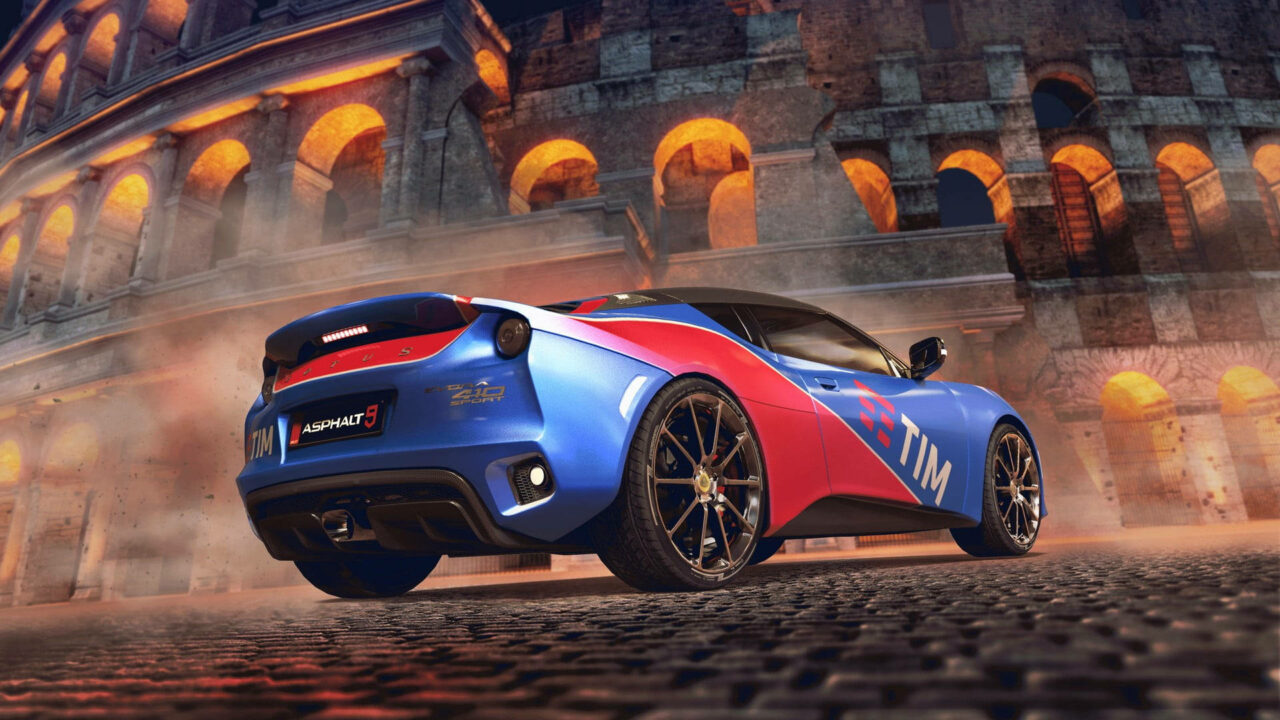 Blue Sports Car Meets Colosseum Racing Asphalt 3 Wallpaper | Background ...