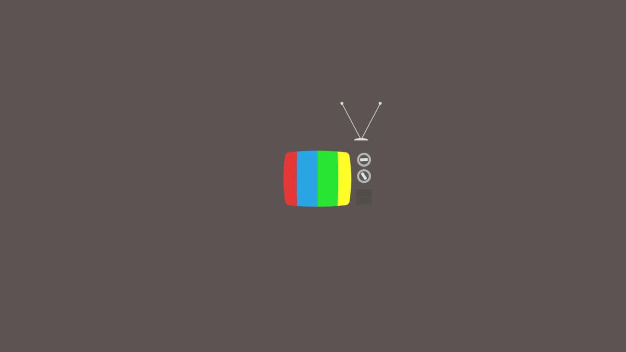 Vintage TV Test Pattern Wallpaper on Dark Gray - Minimalist Design