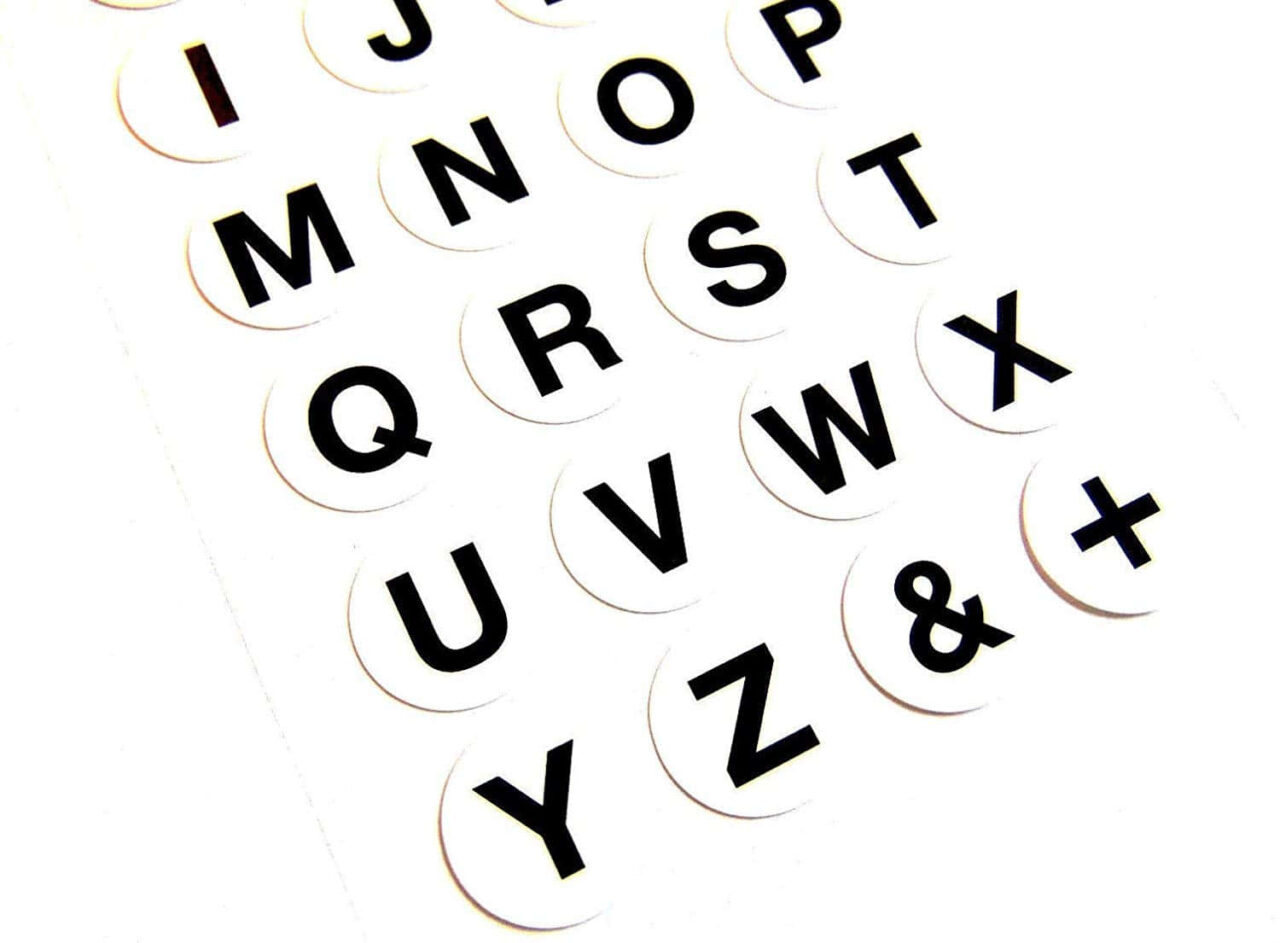 Vintage Typewriter Keys Wallpaper: Black & White Typography Grid