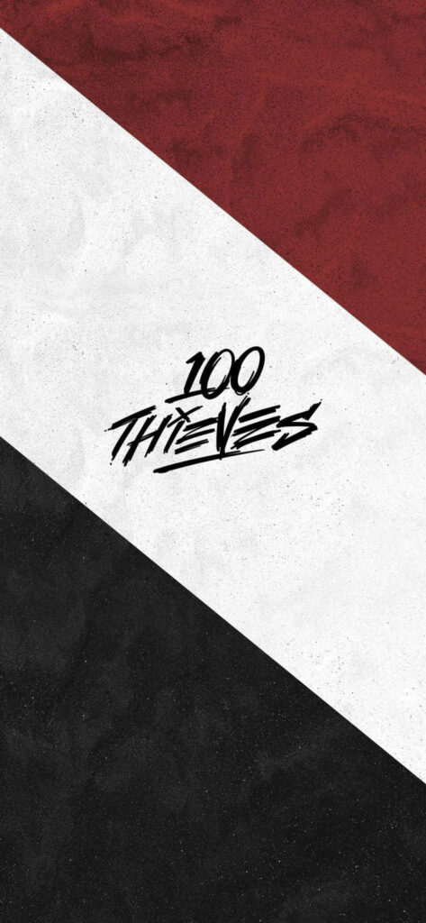 100 Thieves: Emblem of Power and Pride Amidst Bold Flag-Inspired Background Wallpaper