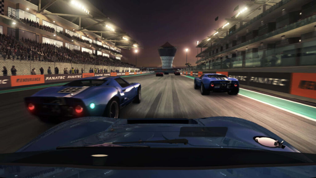 Grid Autosport Wallpaper: High-performance cars race under thrilling night lights