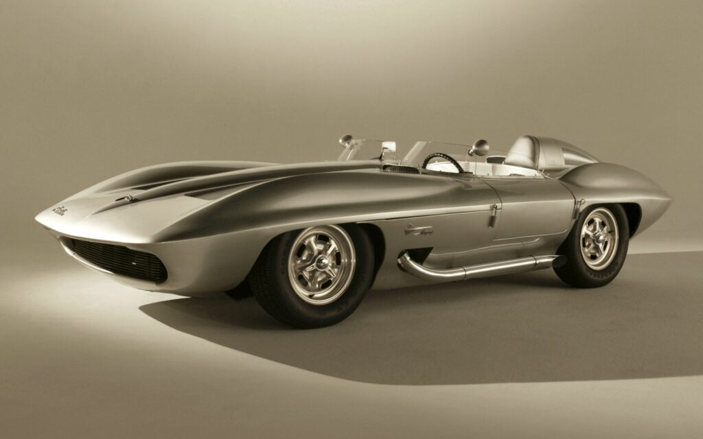 1959 Corvette Stingray Concept Car: Futuristic Wallpaper Design