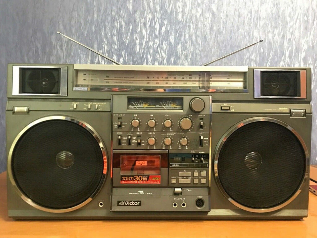 1980s JVC RC-M90 Boombox Wallpaper: Retro Audio Nostalgia