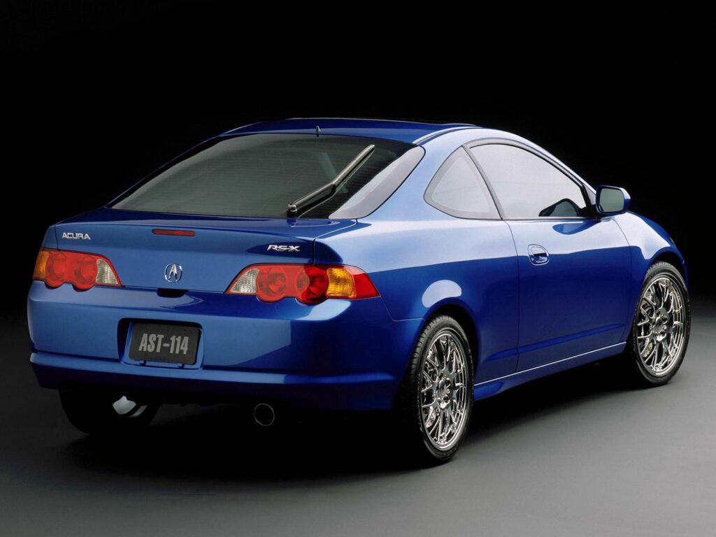 2001 Acura RS-X Concept Car in Blue: Sleek Rear View Wallpaper