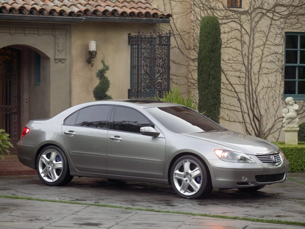 2004 Acura RL Concept Car in Metallic Gray - Sleek Wallpaper Design