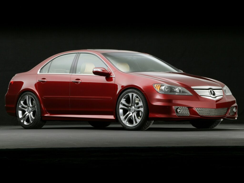 Sleek 2005 Acura RL Concept Car Wallpaper - Striking Red Design