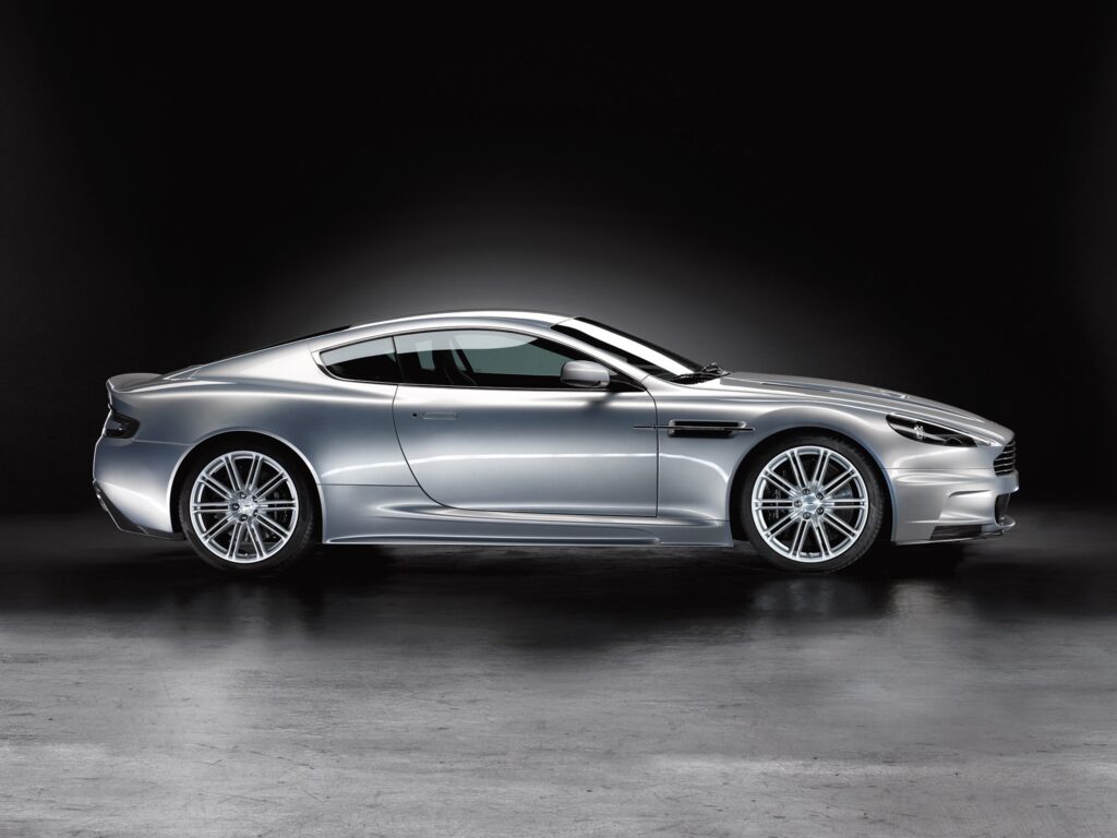 Elegant 2008 Aston Martin DBS in Metallic Gray - Luxury Sports Car Wallpaper
