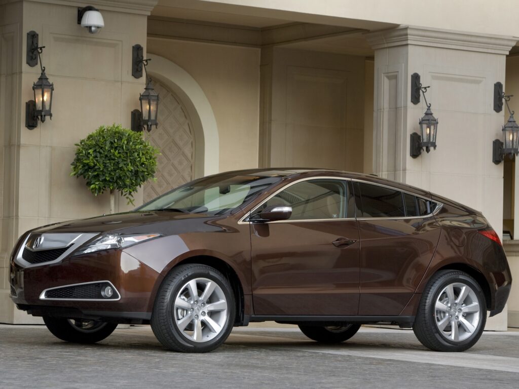 2009 Brown Acura ZDX: Sleek Side View Wallpaper on Asphalt
