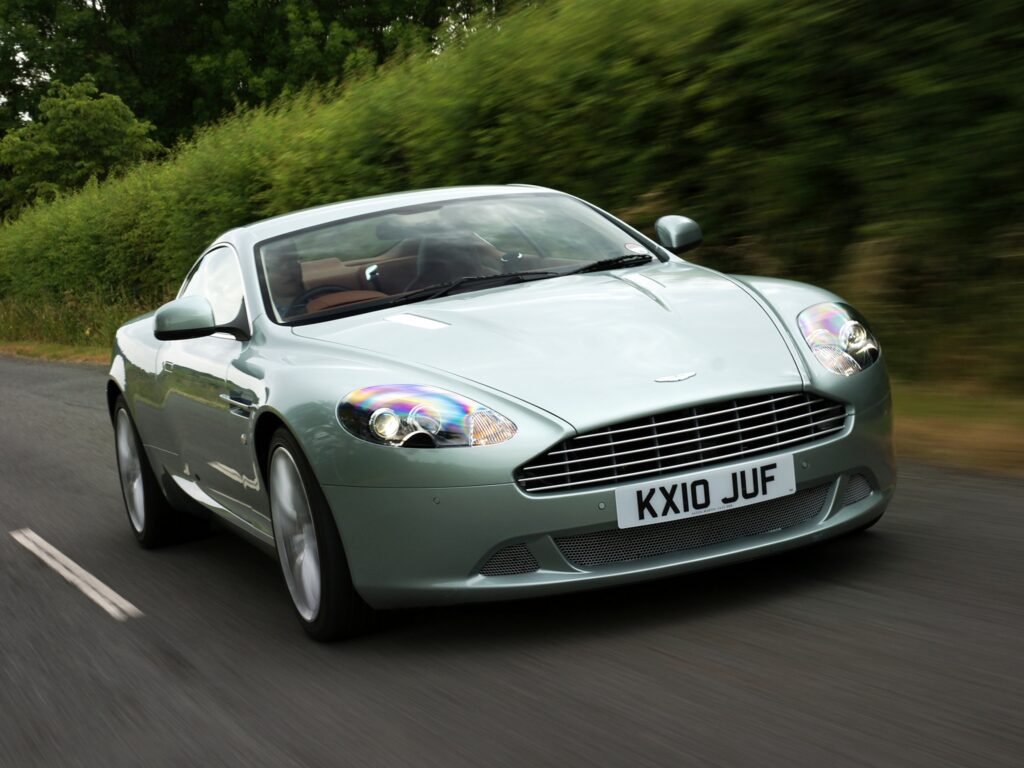 2010 Green Metallic Aston Martin DB9: Sleek Sports Car Wallpaper