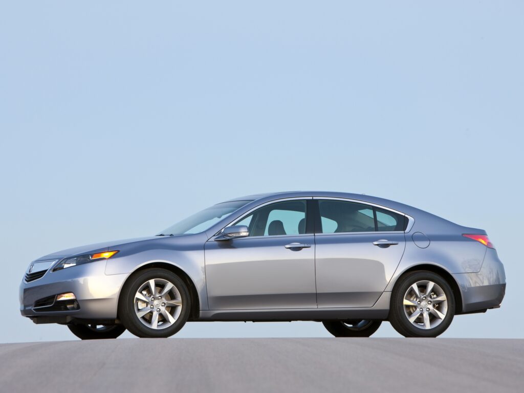 2011 Acura TL in Sleek Blue Metallic - Modern Side View Wallpaper