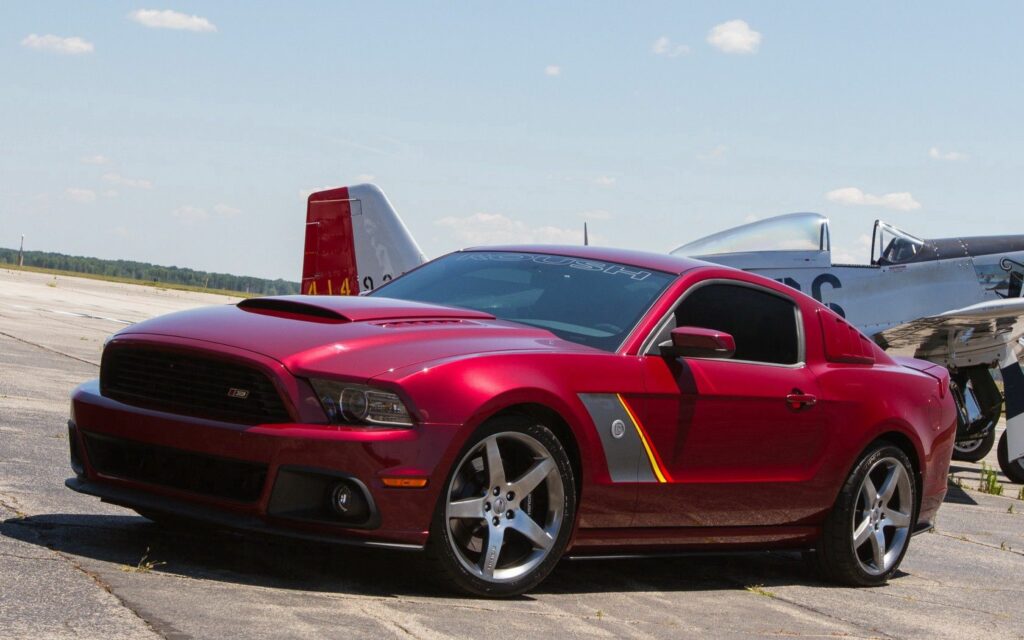 2013 Roush Stage 3 Mustang in Vivid Red: Airfield Showcase Wallpaper