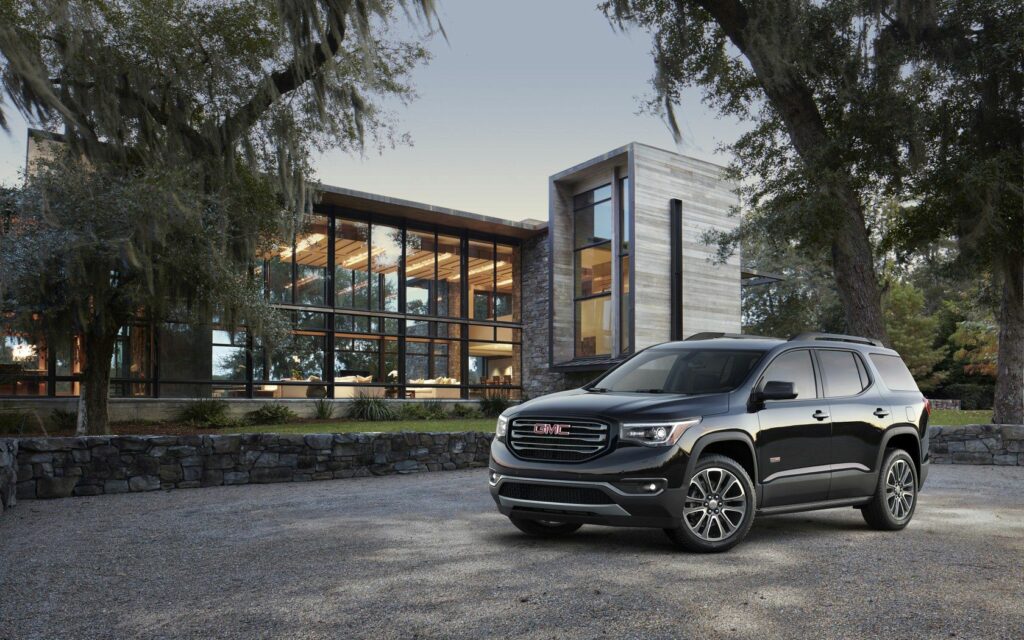 2017 GMC Acadia All Terrain: Scenic Wallpaper with Modern Architecture