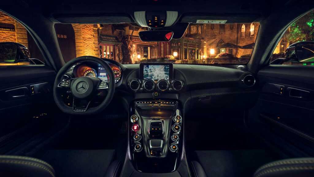 Luxurious 2017 Mercedes-AMG GTR Dashboard Wallpaper Background