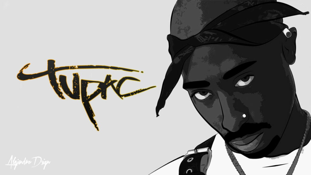 The Creative Legacy of 2Pac: A Textured Art and Craft HD Wallpaper