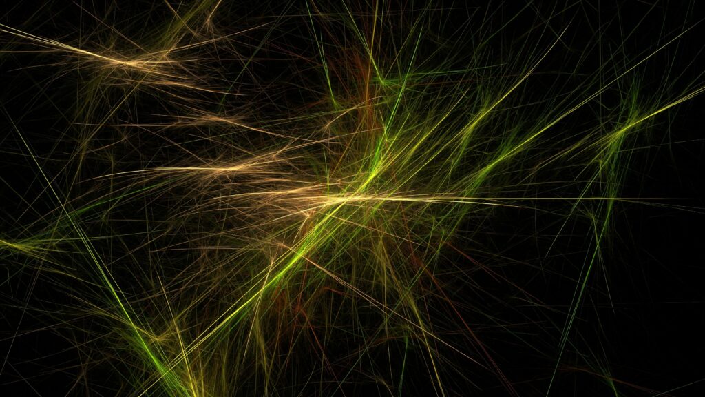 Abstract Dark Wallpaper: Glowing Lines & Rays - 3840x2160