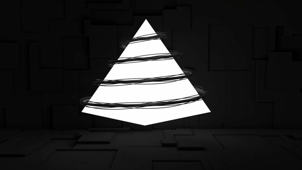 Modern Abstract 3840x2160 Pyramid Wallpaper with Geometric Shapes