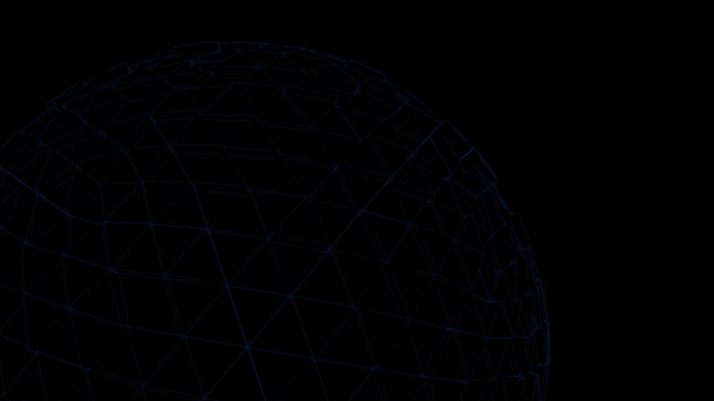 Futuristic Dark Abstract Wallpaper: Spherical Geometric Design 3840x2160