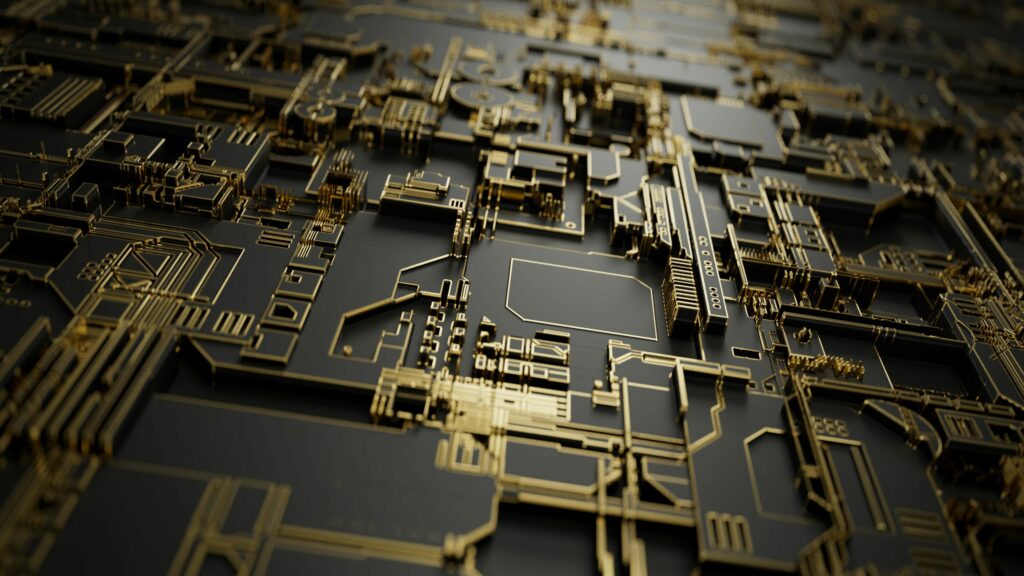 Intricate Macro Computer Circuit Wallpaper - 3840x2160 Background