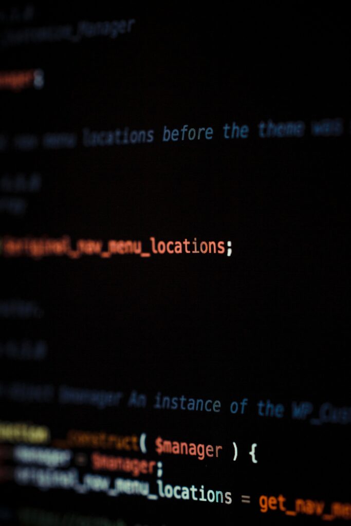 Close-Up Dark Code Wallpaper: Digital World & Tech Representation