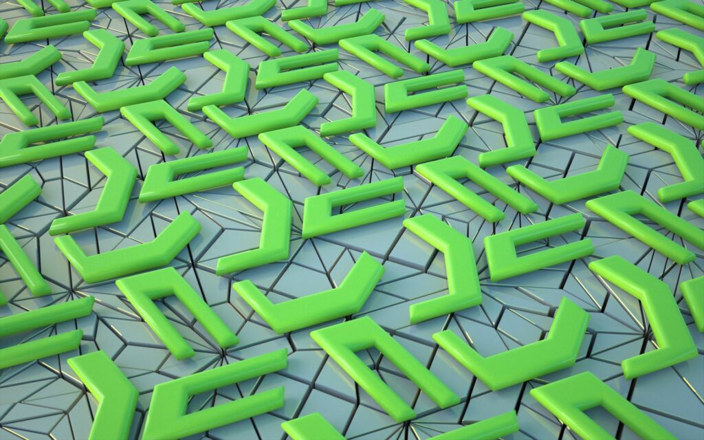 3D Abstract Green Geometry Wallpaper - Complex Texture Background