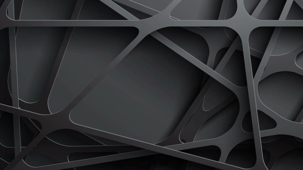 Modern 3D Abstract Wallpaper: Intricate Black Geometric Design