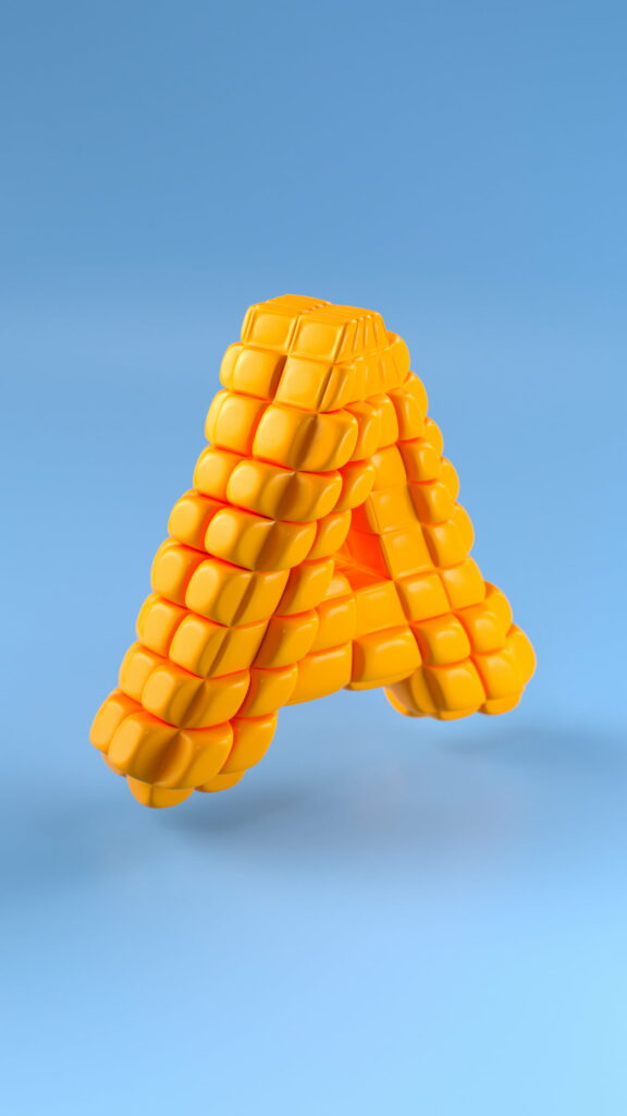 Vibrant 3D Alphabet: Captivating HD Phone Wallpaper with Striking Typography
