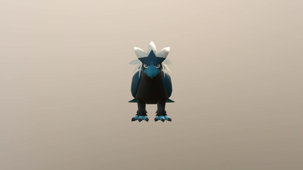 3D Braviary Model Wallpaper - Majestic Bird on Gradient Background