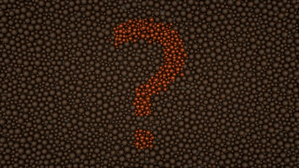 3D Bubble Background with Glowing Red Question Mark - 3840x2160 Wallpaper