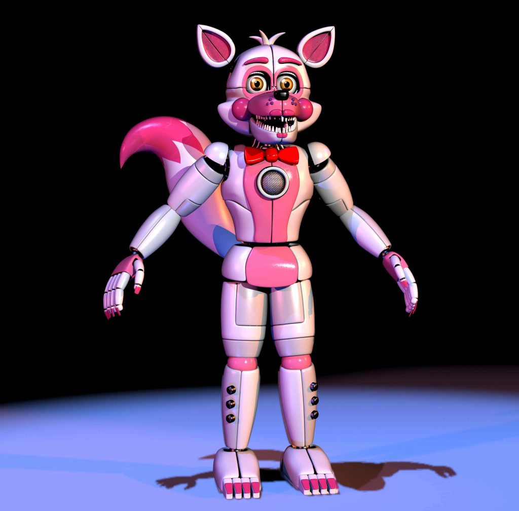 3D CGI Funtime Foxy animatronic from Five Nights at Freddys Sister Location wallpaper background
