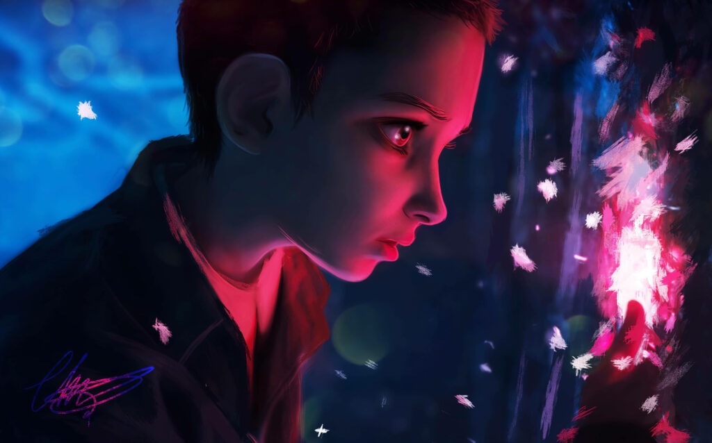 Intriguing 3D Cartoon Wallpaper: Bright Light & Fantasy Art
