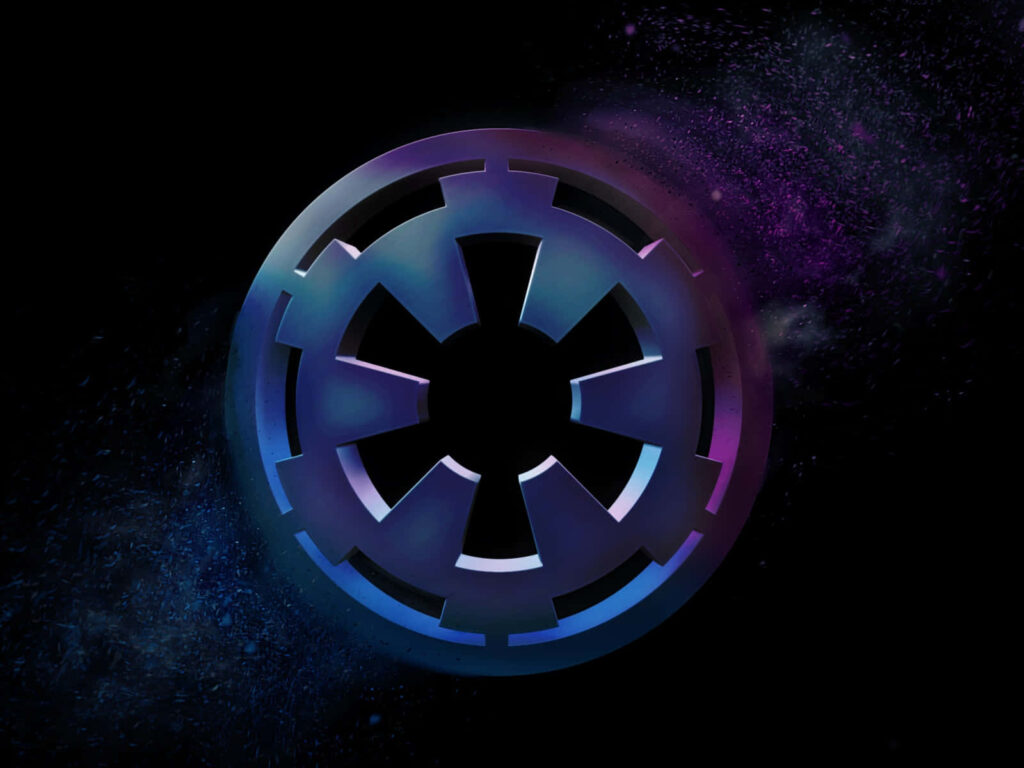 Futuristic 3D Crest Wallpaper: Cosmic Nebula Background