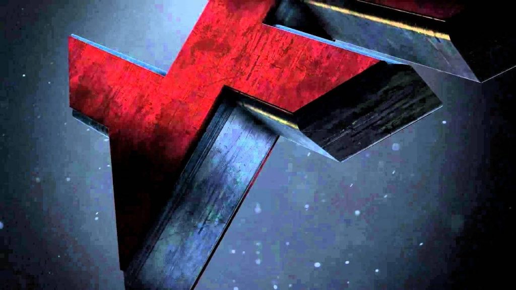 3D FaZe Clan logo wallpaper vibrant red metallic on dark background with ambient light particles