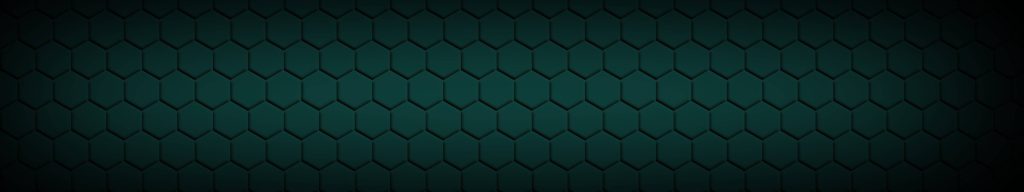 3D green hexagonal prism wallpaper with dark honeycomb pattern for multi-monitor displays