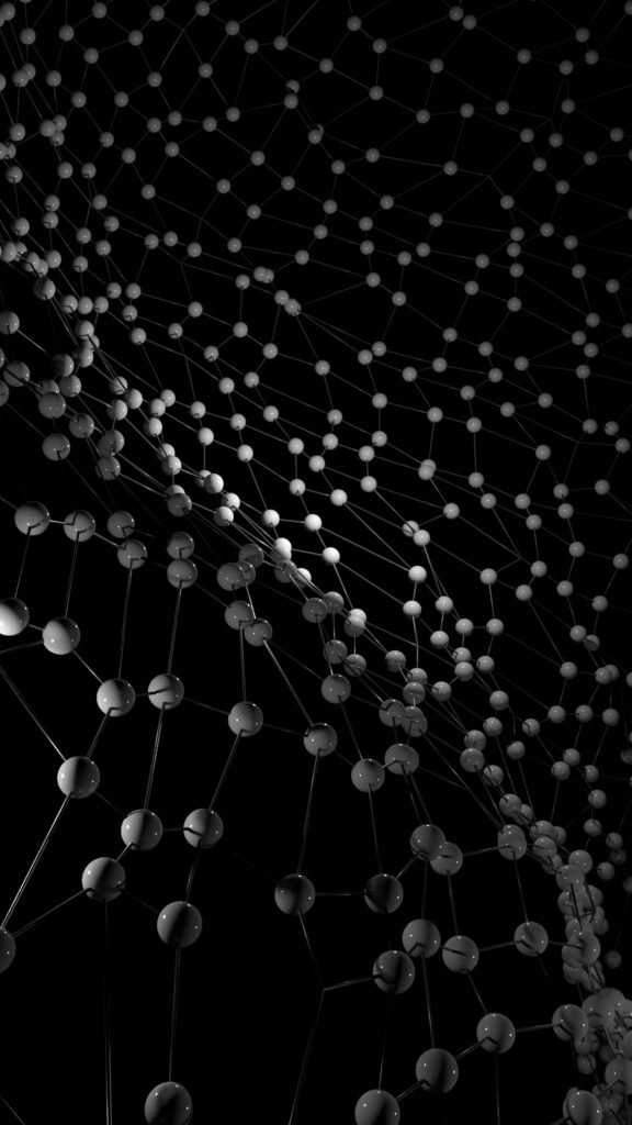 3D Interconnected Spheres Wallpaper - Modern Tech Background
