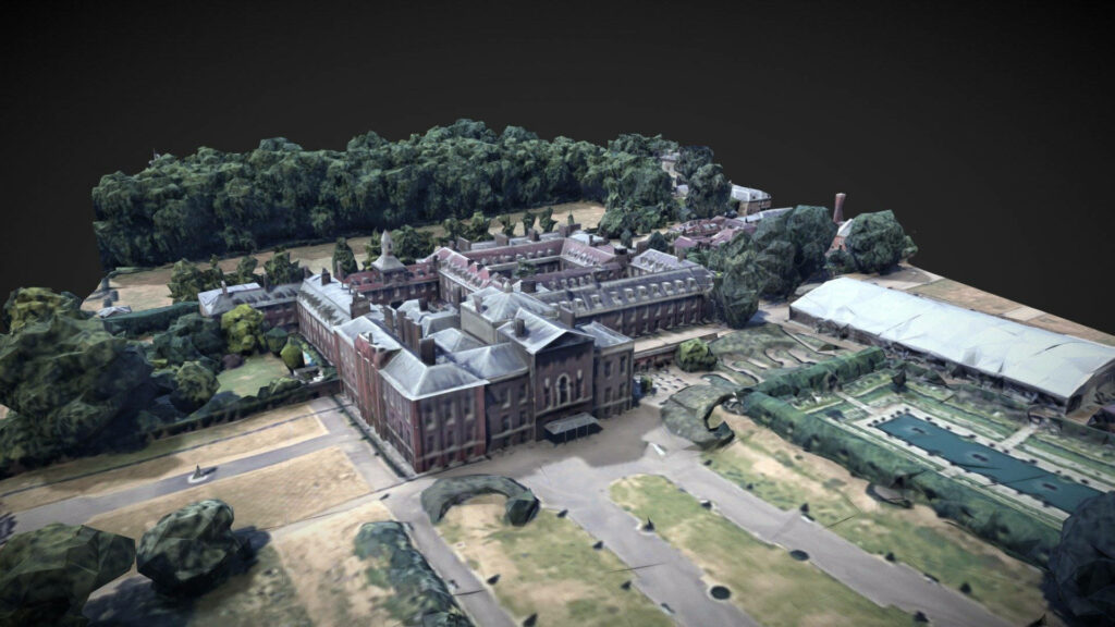 3D Model of Kensington Palace: Intricate Architecture & Gardens Wallpaper