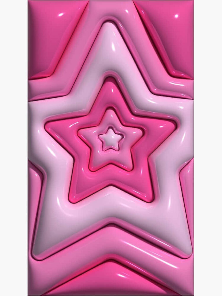 Captivating 3D Pink Interlocking Star Shapes Wallpaper Background