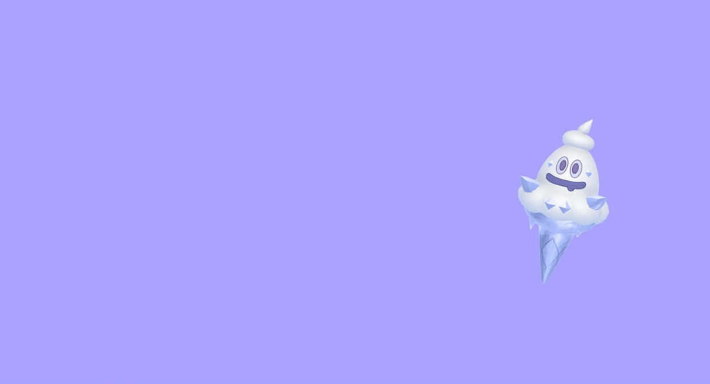 Playful 3D Vanillish Wallpaper with Smooth Purple Background