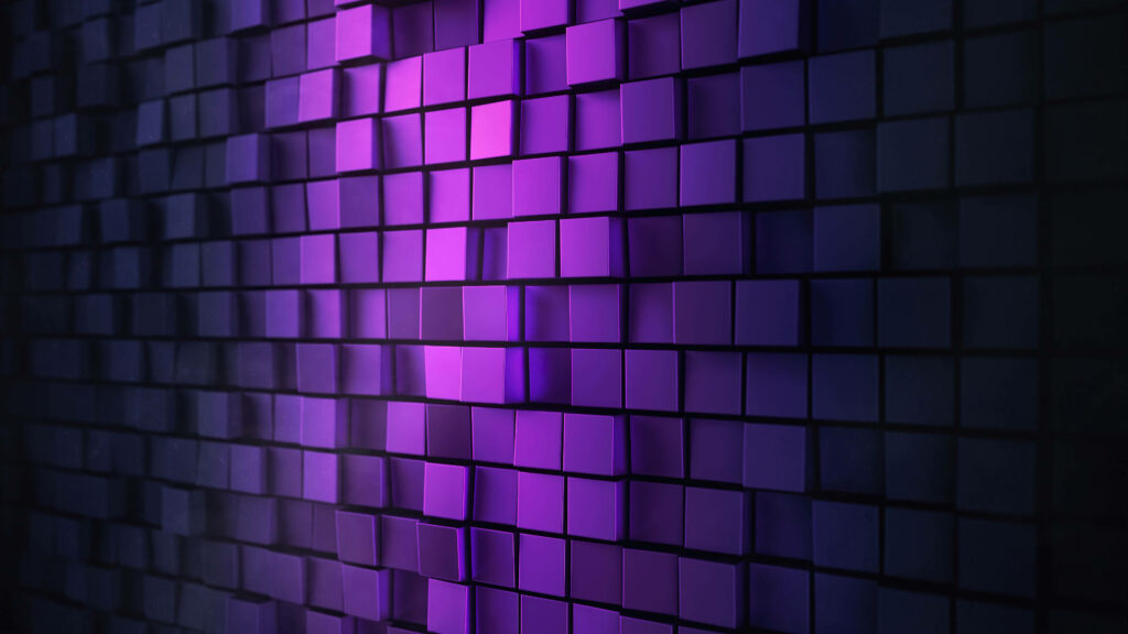 3D Purple Cubes Grid Wallpaper for Dynamic Android Background
