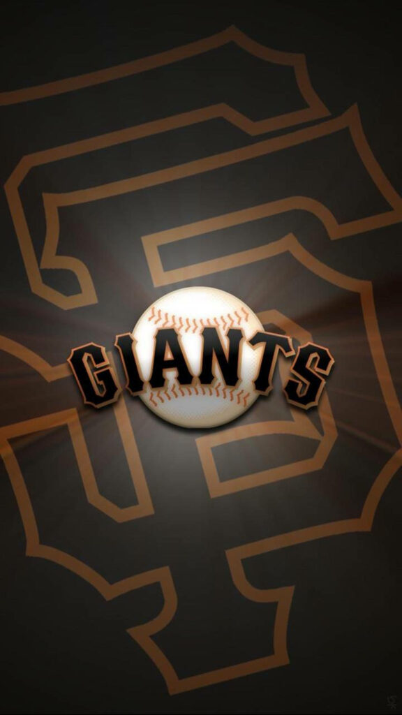 3D San Francisco Giants Logo Wallpaper with Glowing Baseball Design