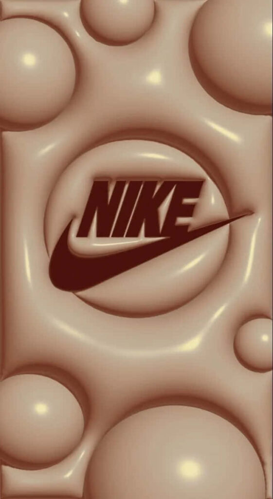 Futuristic 3D Wallpaper: Surreal Nike Logo with Abstract Design