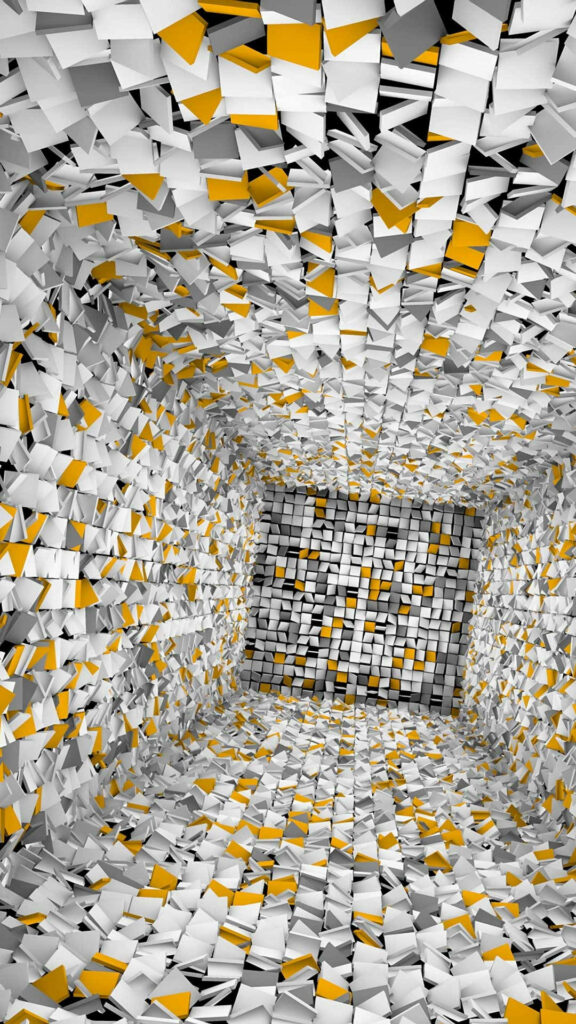 Immersive 3D Tunnel Wallpaper for Modern iPhone Display