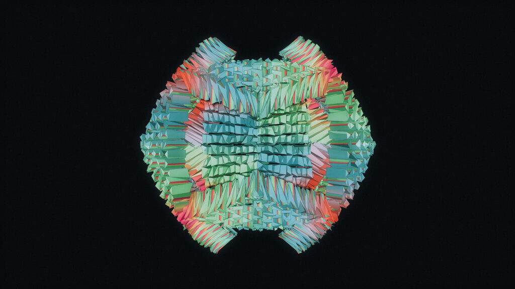 Vibrant 4D Ultra HD Wallpaper: Symmetrical Abstract Design