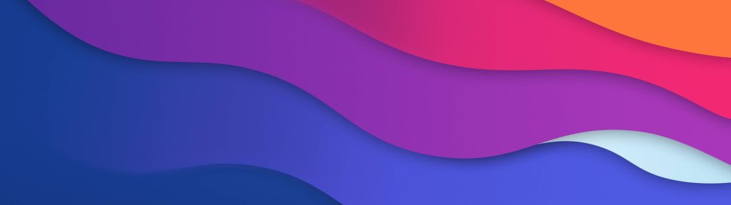 4D Ultra HD abstract wallpaper with vibrant blue purple magenta orange wavy layered design