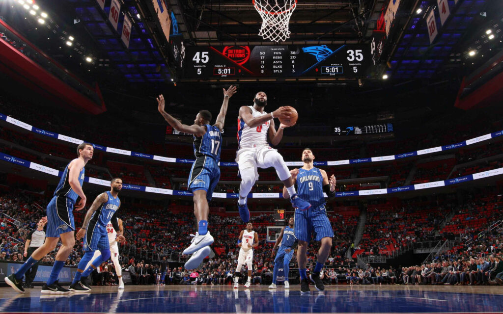 4K Showdown: Pistons vs. Magic NBA Wallpaper