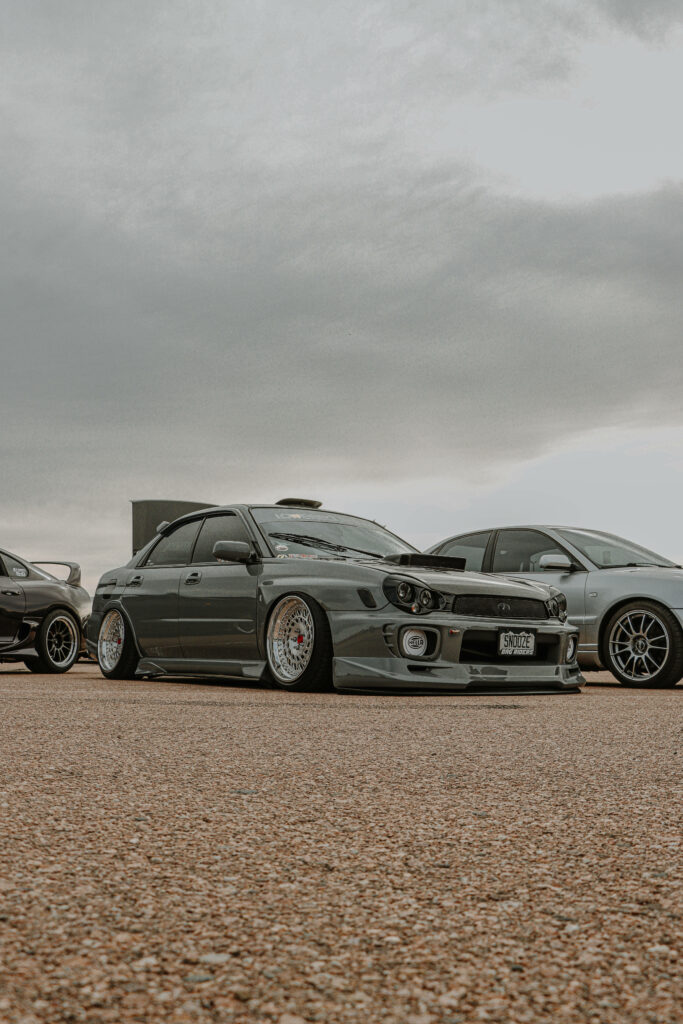 Customized Subaru WRX STI 4K Wallpaper Under Nimbus Sky