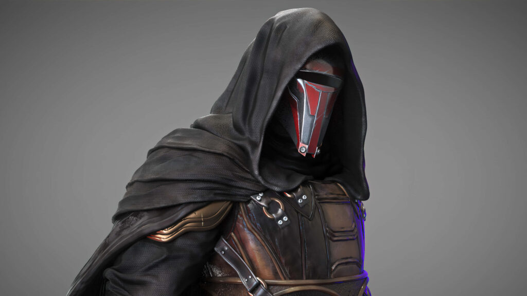 4K Darth Revan Wallpaper: Minimalist Gray Sith Lord Background
