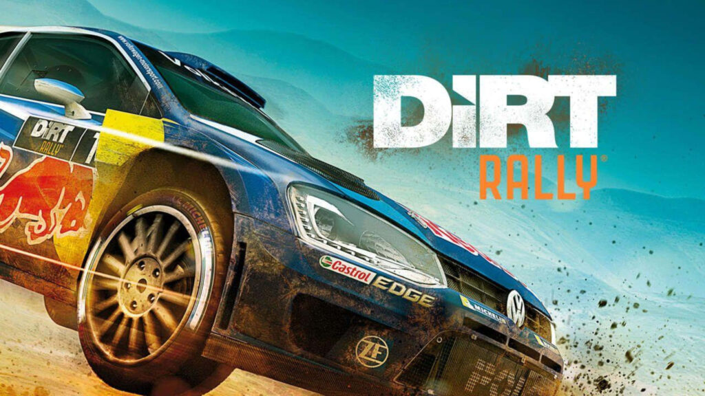 Dirt Rally Wallpaper: Intense Rally Racing Scene on Dirt Track