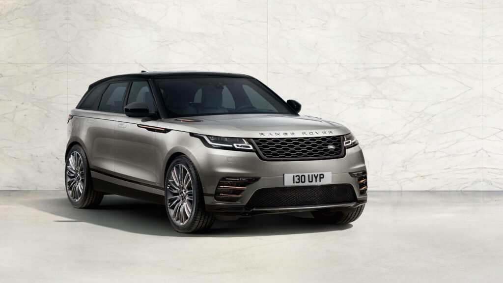 Elegant Gray Range Rover 4K Wallpaper on Marble Background